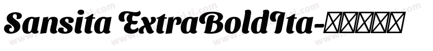 Sansita ExtraBoldIta字体转换